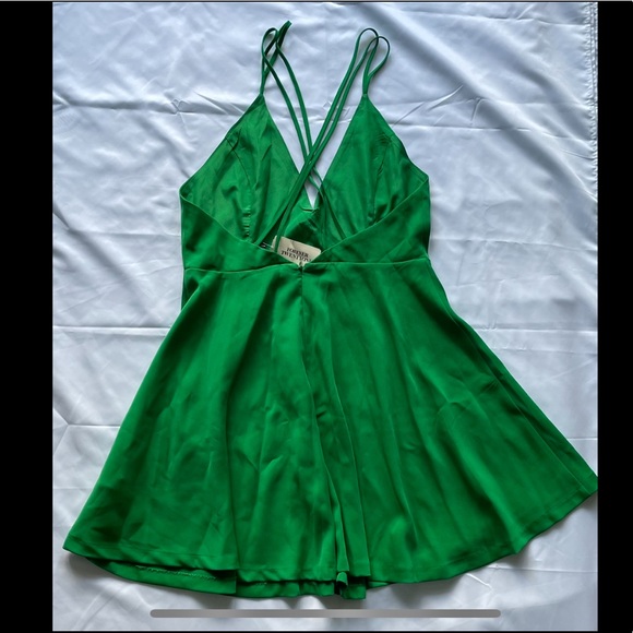 Green Forever21 Backless Dress - Picture 2 of 6